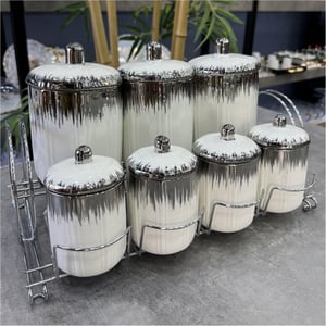 ACAR EVA METAL STANDLI 7 Lİ BAHARAT TAKIMI KAI-06829/4 SILVER