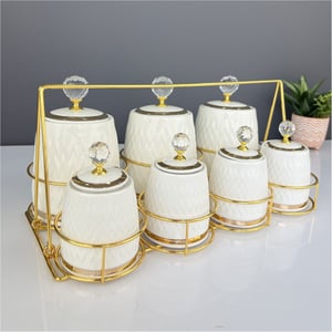 ACAR MASTER MAGIC PORSELEN STANDLI 7'Lİ BAHARAT SET KAI-21-0192/4 BEYAZ