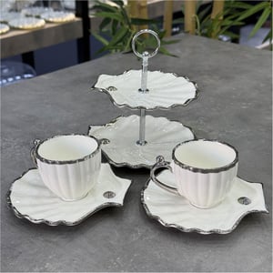 ACAR SUNUMLU 2 Lİ FİNCAN TAKIMI MXG-07169/6 ALMOND