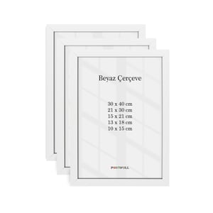 AHŞAP RESİM ÇERÇEVESİ 15x20 cm Gri Beyaz