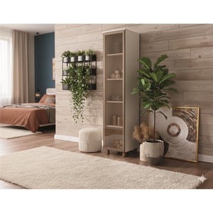 DONACO TEK KAPAKLI CAM DOLAP
