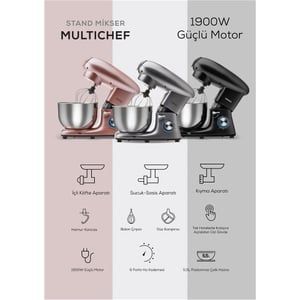KARACA CHEFCRAFTER 1900W MUTFAK ŞEFİ BLACK
