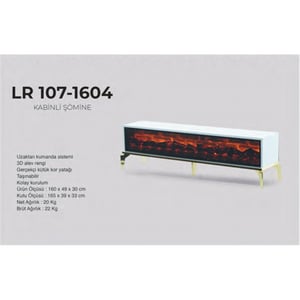 MİMSAN ŞÖMİNELİ TV SEHPASI / LR 107-1604 BEYAZ
