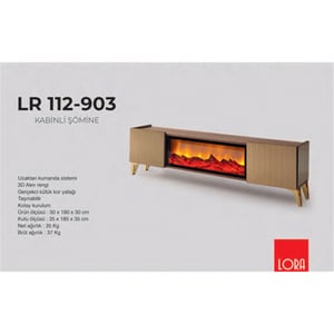 MİMSAN ŞÖMİNELİ TV SEHPASI / LR 112-903 GOLD