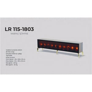MİMSAN ŞÖMİNELİ TV SEHPASI / LR 115-1803 ANTRASİT