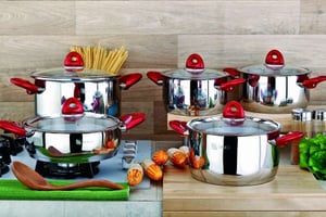 ÖNCÜ 8 PRÇ ÇELİK SET BAKALİT KULP