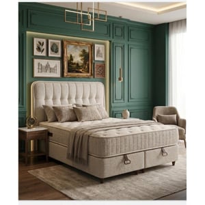 TOMA OLİMPOS 160*200 BAZA BAŞLIK YATAK SET