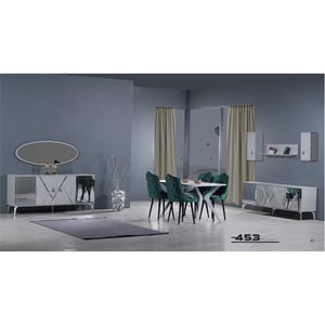 ZENİT 453 YEMEK ODASI TAKIMI / SİS GRİ / SANDALYE HARİÇ