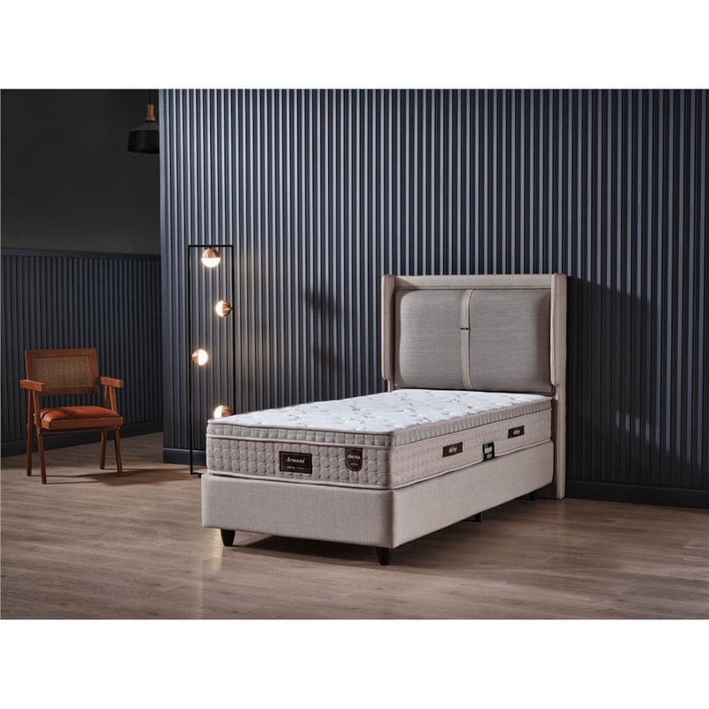 DORMİR ARMONİ 100*200 BAZA BAŞLIK YATAK SET / LTC 301484 ( S.KAHVE )